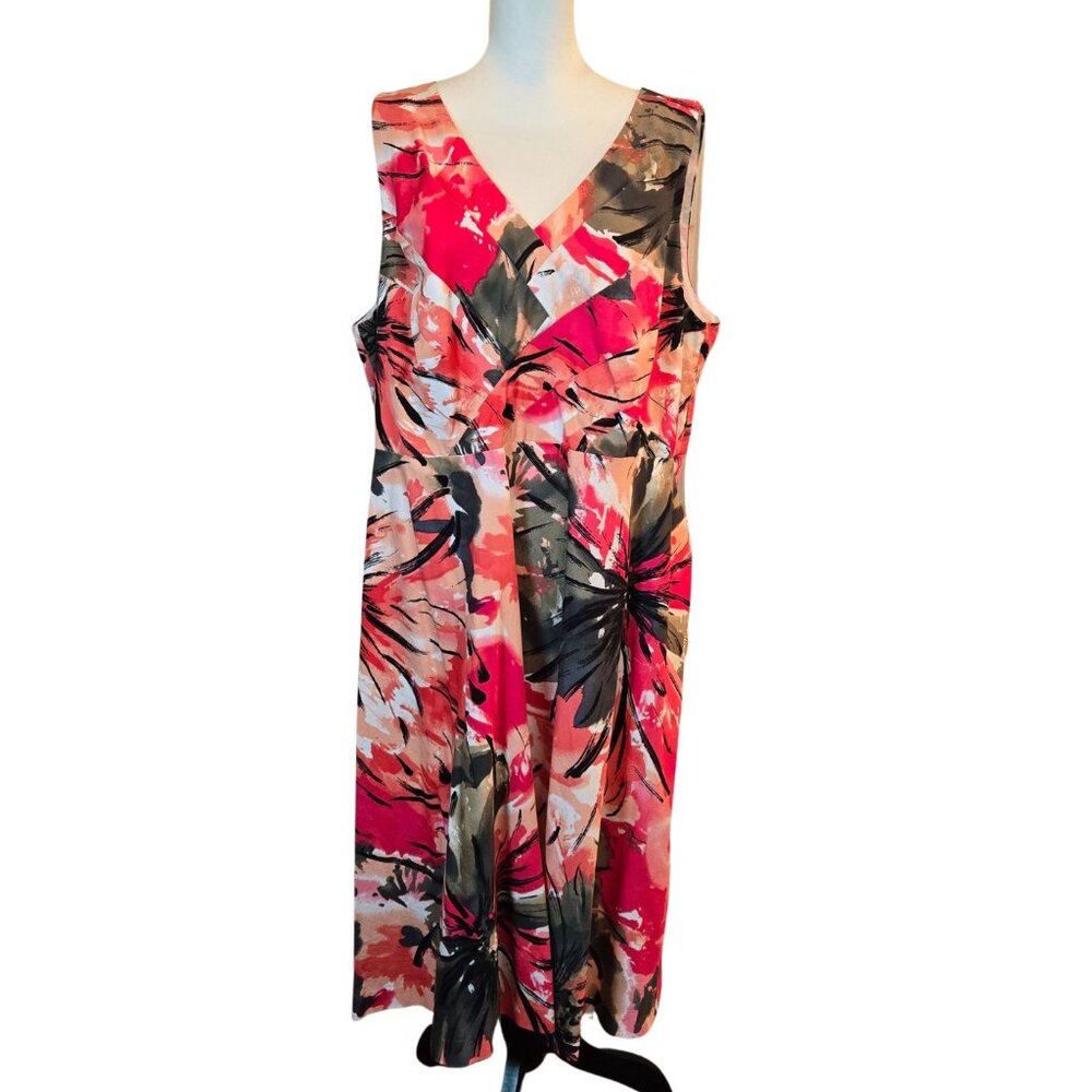 LANE BRYANT Women’s Plus Size Midi Floral Fit & Flare Dress Sz: 22  Floral